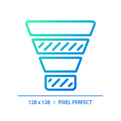 Funnel chart gradient linear icon vector