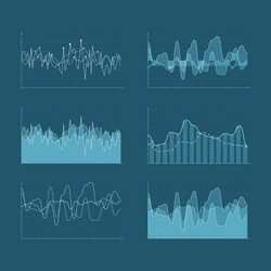 Modern HUD Data Interface Elements vector image