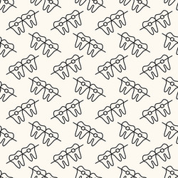 Seamless geometric pattern with teeth Royalty Free Vector