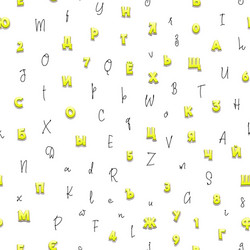 seamless pattern different style letters 3d vector image