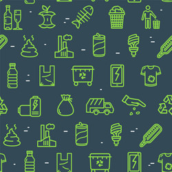 trash signs seamless pattern background vector image