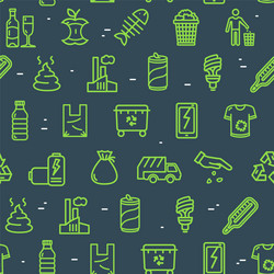 Trash signs seamless pattern background vector