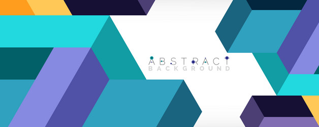 Abstract background 3d cubes cubic elements vector