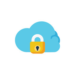 cloud lock icon security vector