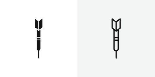 Dart Icon Set - Precision & Targets vector image
