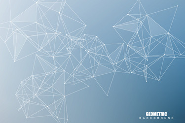Geometric abstract background with connected line vector