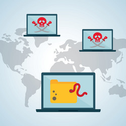 security system design warning icon protection vector image