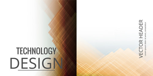 set of abstract technology web banner vector image