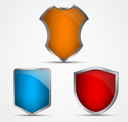 set of icons different colors and shapes vector image
