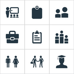set of simple icons element vector image