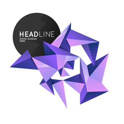 Abstract banner with geometric pattern triangles vector