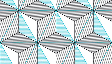 geometric 3d lines abstract seamless pattern vector image