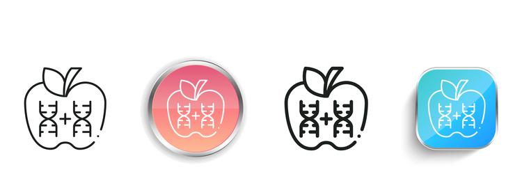 gmo icon thin linear regular and button style vector image