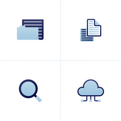 icon of file and document storage folder two vector image