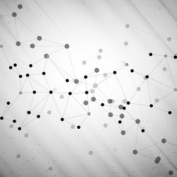 molecule structure gray background vector image