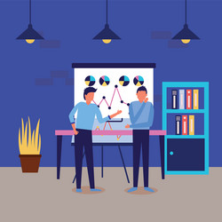 workflow and infographic design vector image