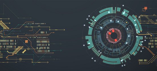 abstract background on technological vector image
