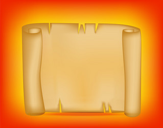 banner card with empty paper scroll on colorful vector image