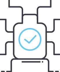 Bug fixing line icon outline symbol vector