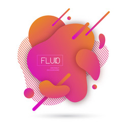 fluid abstract geometric background vector image