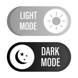 light mode text dark button sun moon icons vector image