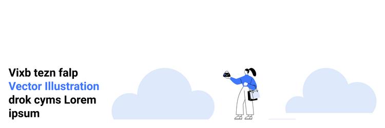 person uploading data to the cloud with smartphone vector image