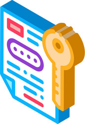 protection agreement isometric icon vector