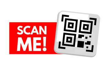 scan qr code me vector image