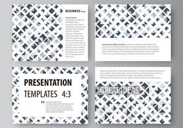 set of business templates for presentation slides vector image
