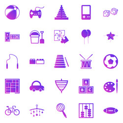 toy gradient icons on white background vector image