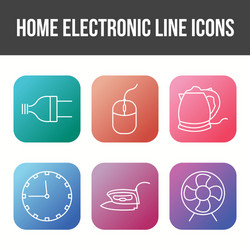 unique home electronics icon set vector image