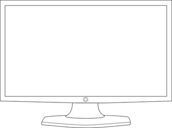 Computer Monitor Outline Icon vector image