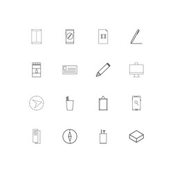 Creative process and design linear thin icons set vector