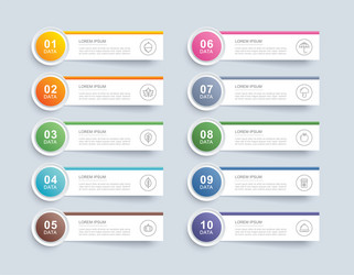 Data Tab Index Templates vector image