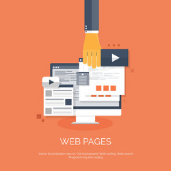 flat computing background vector image