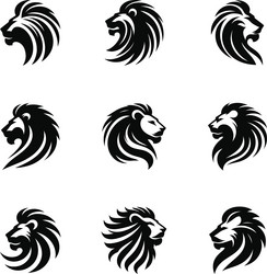 lion logo design symbol of strength and majesty Vector Image