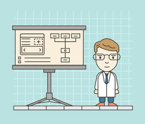 process of creating site development skeleton vector image