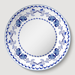 russian national circular ornament with empty vector image