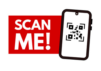 scan qr code me vector image