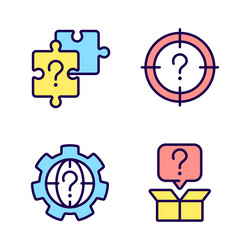 searching of new problem solutions rgb color vector image