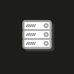 Server data racks - computer storage icon vector