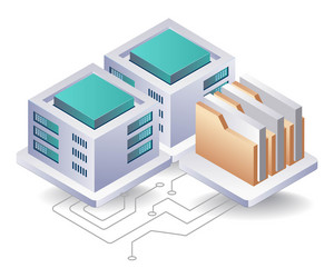 optimizing database server management in network vector image