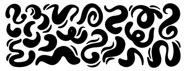 organic abstract liquid irregular paint blobs bold vector image