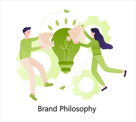 Brand philosophy project management idea planing vector