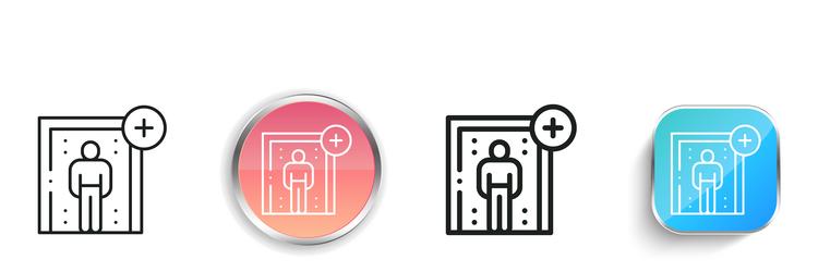 disinfect icon thin linear regular and button vector image