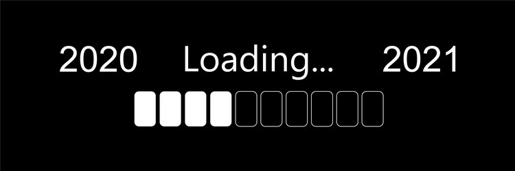 progress bar showing loading 2021 vector image