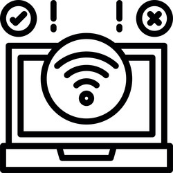 remote work challenges linear style icon design vector image