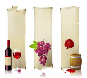Retro Wine Banners Vector Image