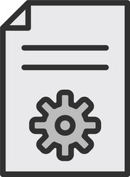 setting document icon vector image