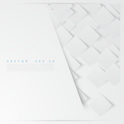 white squares abstract background vector image